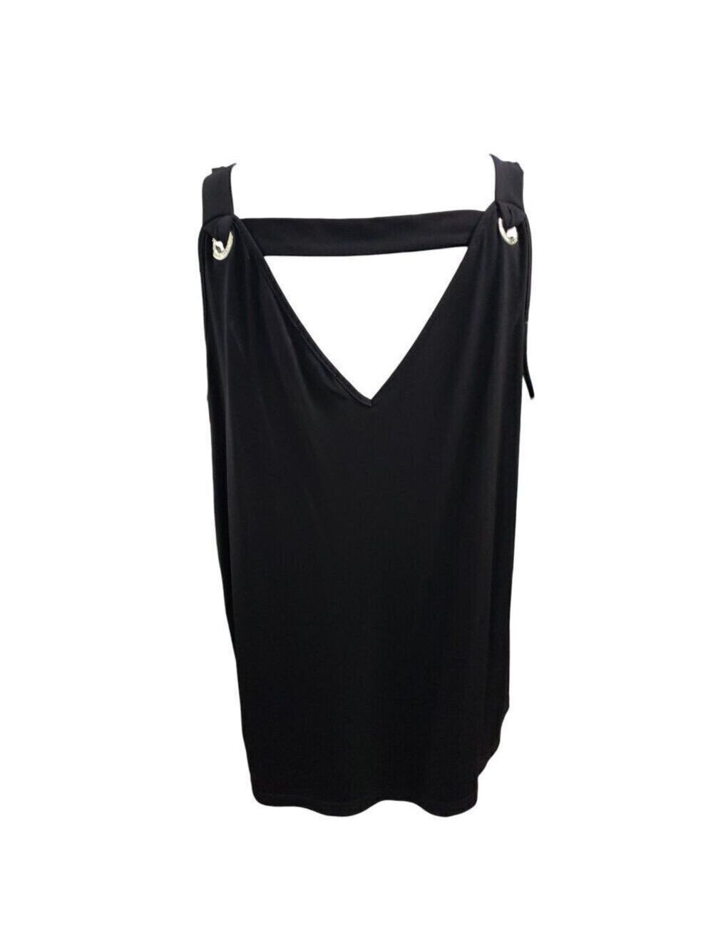 Nine West Womens Black V Neck Sleeveless Blouse XL - Picture 6 of 7